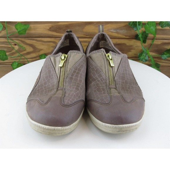 SKECHERS‎ Size 8.5 Sneaker Brown Synthetic Medium (B, M) Zip Women - Picture 3 of 11